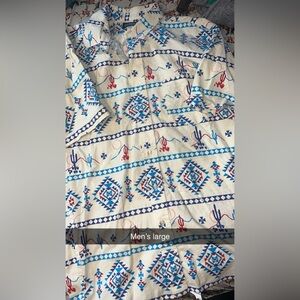 Men's Southwestern Patterned Casual Shirt